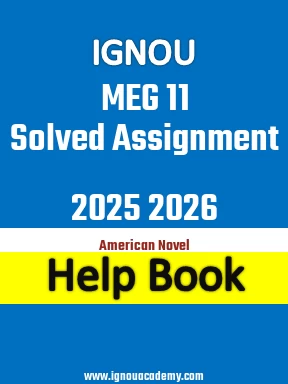 IGNOU MEG 11 Solved Assignment 2025 2026
